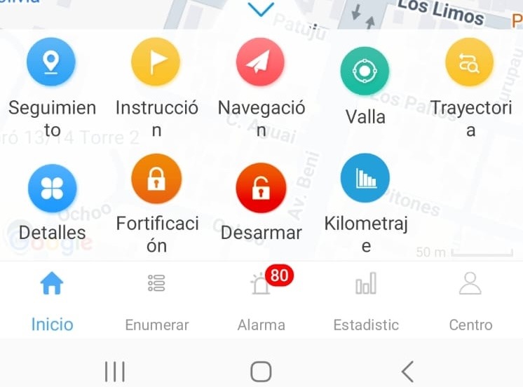1. Tocar en Enumerar en la barra inferior de la App DAGPS
