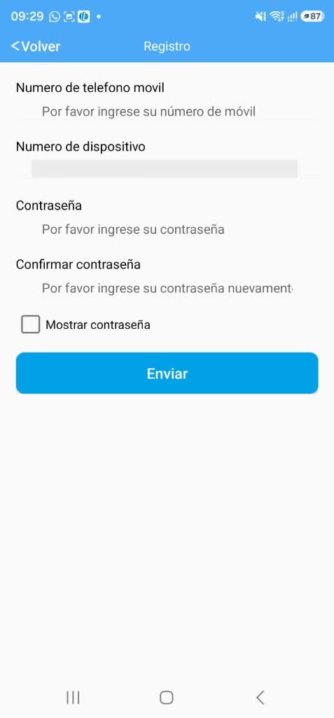 Paso 3 crear usuario y contraseña en App DAGPS