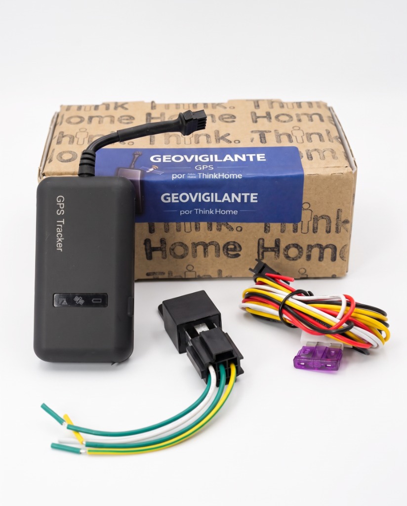 Kit completo GeoVigilante GPS Think Home Bolivia con caja y relé corta corriente