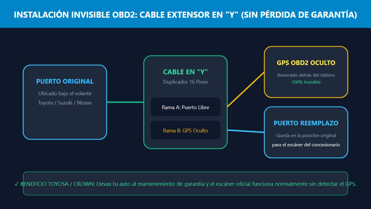 Instalación con cable extensor en Y sin perder garantía de concesionaria